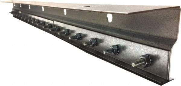 Clearway Door - 4' Long Galvanized Steel Dock Strip Door Mounting Hardware - Use with PVC Strips - Apex Tool & Supply