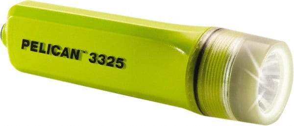 Pelican Products, Inc. - White LED Bulb, 162 Lumens, Industrial/Tactical Flashlight - Yellow Polycarbonate Body, 3 AA Alkaline Batteries Included - Apex Tool & Supply