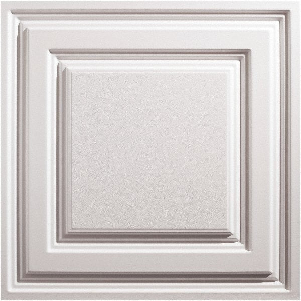 Genesis - Pack of 12 Icon Relief 23-3/4" x 23-3/4" x 0.11" Vinyl Ceiling Tiles - Apex Tool & Supply