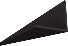 HG-Grid - 8' Long x 15/16" Wide x 15/16" Thick, Vinyl Angled Molding - ASTM E-84 Specification, Black - Apex Tool & Supply