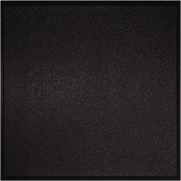 Genesis - 23-3/4" Long x 23-3/4" Wide x 0.11" Thick, Vinyl Ceiling Tile - ASTM E-84 Specification, Black - Apex Tool & Supply