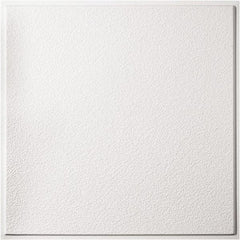 Genesis - 23-3/4" Long x 23-3/4" Wide x 0.11" Thick, Vinyl Ceiling Tile - ASTM E-84 Specification, White - Apex Tool & Supply