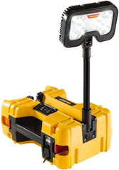 Pelican Products, Inc. - 12 Volt, Cordless, LED Portable Floor Work Light - 1 Head, 4,000 Lumens, Polypropylene, 12" High - Apex Tool & Supply