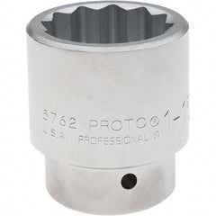 Proto - 1-15/16", 1" Drive, Standard Hand Socket - 12 Points, 3-5/16" OAL, Steel, Full Polish Finish - Apex Tool & Supply