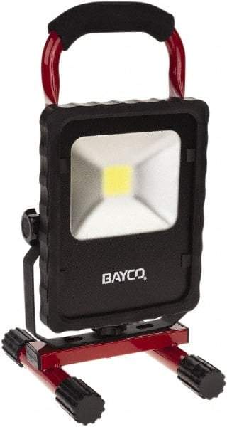 Bayco - 20 Watt, Electric, LED Portable Stand Mount Work Light - 6' Cord, 1 Head, 2,200 Lumens, Aluminum, 12.6" Long x 6.2" Wide x 6.4" High - Apex Tool & Supply