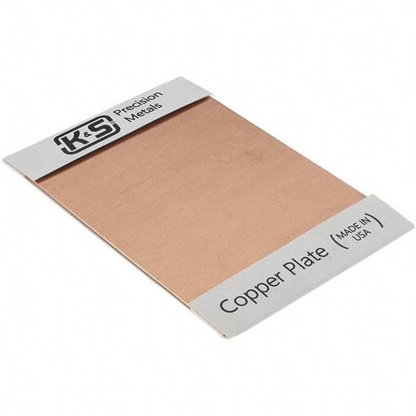 Made in USA - Copper Sheets Material: Copper Thickness (Decimal Inch): 0.0640 - Apex Tool & Supply