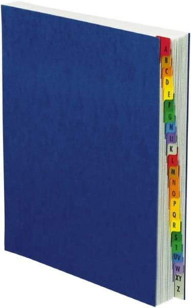 Pendaflex - 8-1/2 x 11", Letter Size, Blue, A-Z Indexed Expanding Files - Assorted Tab Cut Location - Apex Tool & Supply