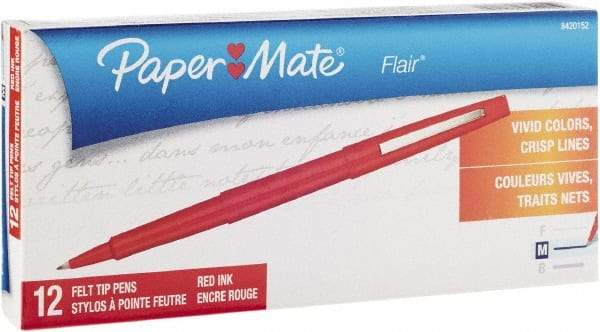 Paper Mate - Needle Porous Point Pen - Red - Apex Tool & Supply