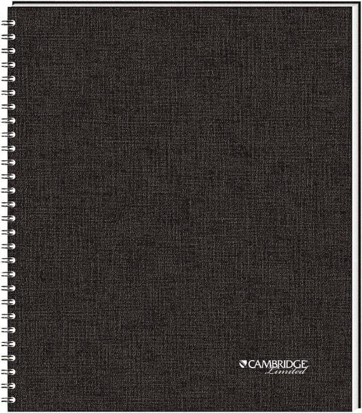 Cambridge - 80 Sheet, 8-1/2 x 11-3/4", Legal (Style) Meeting Notebook - Black - Apex Tool & Supply