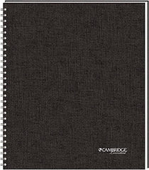Cambridge - 80 Sheet, 8-1/2 x 11-3/4", Legal (Style) Meeting Notebook - Black - Apex Tool & Supply