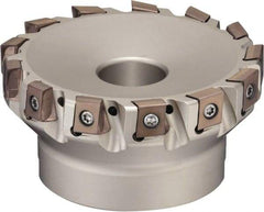 Sumitomo - 6 Inserts, 2" Cut Diam, 0.66" Arbor Diam, 12mm Max Depth of Cut, Indexable Square-Shoulder Face Mill - 0/90° Lead Angle, 1-3/4" High, LNEX1306.. Insert Compatibility, Through Coolant, Series TSX - Apex Tool & Supply