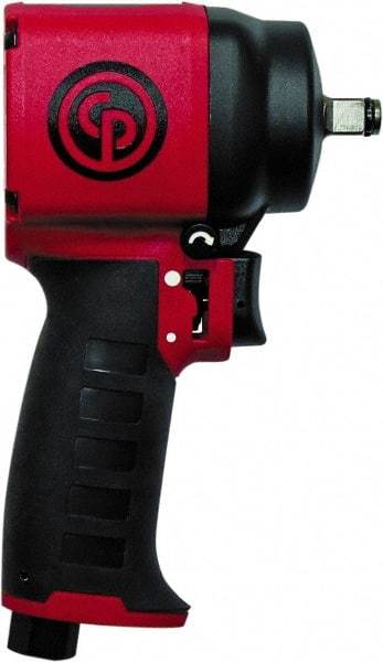 Chicago Pneumatic - 3/8" Drive, 9,000 RPM, 470 Ft/Lb Torque Impact Wrench/Ratchet - Pistol Grip Handle, 1,400 IPM, 17 CFM, 90 psi, 1/4" NPT Inlet - Apex Tool & Supply