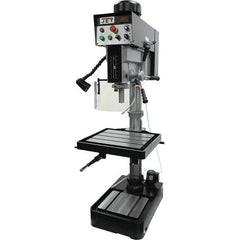 Jet - 20" Swing, Variable Speed Pulley Drill & Tap Press - Variable Speed, 2 hp, Three Phase - Apex Tool & Supply