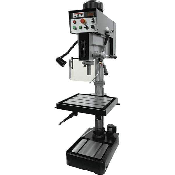 Jet - 10-7/16" Swing, Variable Speed Pulley Drill Press - Variable Speed, 2 hp, Single Phase - Apex Tool & Supply