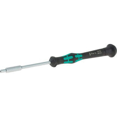 Wera - 2mm Solid Shaft Precision Nutdriver - Cushion Grip Handle, 6-1/4" OAL - Apex Tool & Supply