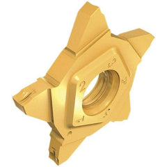 Iscar - 24N300PENTA Grade IC807G, 3mm Cutting Width Carbide Grooving Insert - 6.5mm Max Depth of Cut, 0.2mm Corner Radius, TiAlN/AlTiN/TiN Finish - Apex Tool & Supply