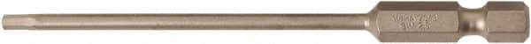 Wiha - 1/4" Hex Bit - 1/4" Hex Drive, 3-1/2" OAL - Apex Tool & Supply
