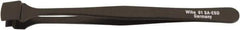 Wiha - 4-59/64" OAL SS-SA ESD Safe Tweezers - Wide Flat with Back Stop - Apex Tool & Supply
