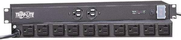 Tripp-Lite - 12 Outlets, 120 VAC15 Amps, 10' Cord, Power Outlet Strip - Floor, Keyhole Mount, 5-15 NEMA Configuration, 4" Strip - Apex Tool & Supply