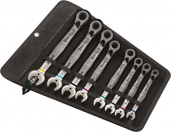Wera - 11 Piece, 8mm to 19mm, Combination Wrench Set - Metric Measurement Standard, Chrome Vanadium Finish, Comes in Nylon Pouch - Apex Tool & Supply