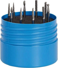 SGS Pro - 10 Piece, 1/8" Shank Burr Set - Tungsten Carbide, Multiple Head Shape - Apex Tool & Supply