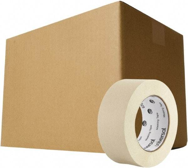 UNIVERSAL - 48mm Wide x 54.8 m Long Beige Crepe Paper Masking Tape - Series 6697, 5 mil Thick, 19 In/Lb Tensile Strength - Apex Tool & Supply