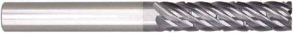 Niagara Cutter - 1/2", 7 Flute, Single End, Solid Carbide, 0.03" Corner Radius End Mill - 3" OAL, 38° Helix, Right Hand Flute, 1-1/4" LOC, Right Hand Cut - Apex Tool & Supply