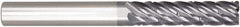 Niagara Cutter - 1/2", 7 Flute, Single End, Solid Carbide, 0.03" Corner Radius End Mill - 3" OAL, 38° Helix, Right Hand Flute, 1-1/4" LOC, Right Hand Cut - Apex Tool & Supply