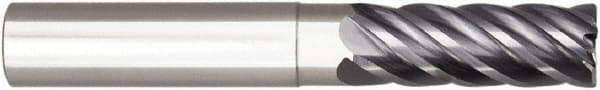 Niagara Cutter - 1/2", 6 Flute, Single End, Solid Carbide, 0.12" Corner Radius End Mill - 4" OAL, 38° Helix, Right Hand Flute, 1-1/8" LOC, Right Hand Cut, 2" Extended Reach - Apex Tool & Supply