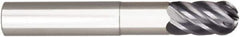Niagara Cutter - 1" Diam, 1" LOC, 6 Flute Solid Carbide Ball End Mill - AlTiN Finish, Single End, 6" OAL, 1" Shank Diam, Spiral Flute - Apex Tool & Supply