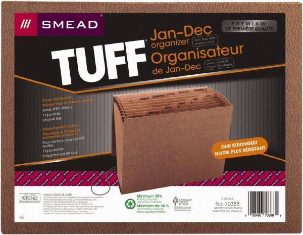 SMEAD - 8-1/2 x 11", Letter Size, Redrope, Expansion Folders - Assorted Tab Cut Location - Apex Tool & Supply