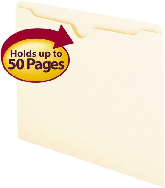 SMEAD - 8-1/2 x 11", Letter Size, Manila, File Jacket - 11 Point Stock, Straight Tab Cut Location - Apex Tool & Supply