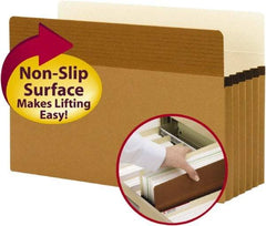 SMEAD - 8-1/2 x 14", Legal, Redrope, Expansion Folders - Straight Tab Cut Location - Apex Tool & Supply