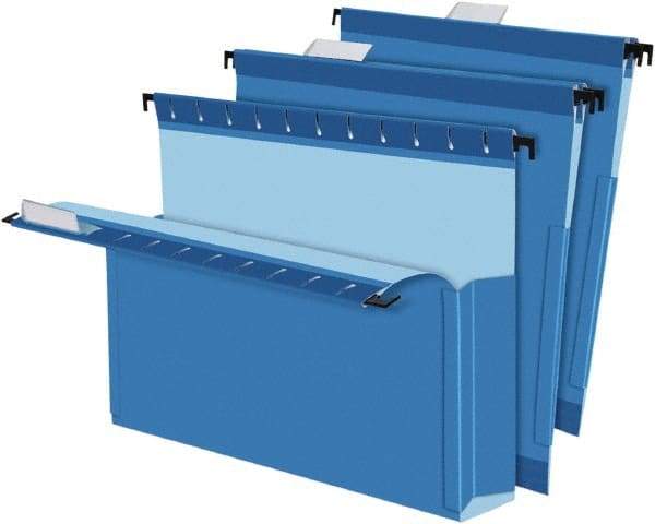 Pendaflex - 8-1/2 x 11", Letter Size, Blue, Hanging File Folder - 1/5 Tab Cut Location - Apex Tool & Supply
