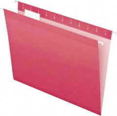 Pendaflex - 8-1/2 x 11", Letter Size, Pink, Hanging File Folder - 11 Point Stock, 1/5 Tab Cut Location - Apex Tool & Supply