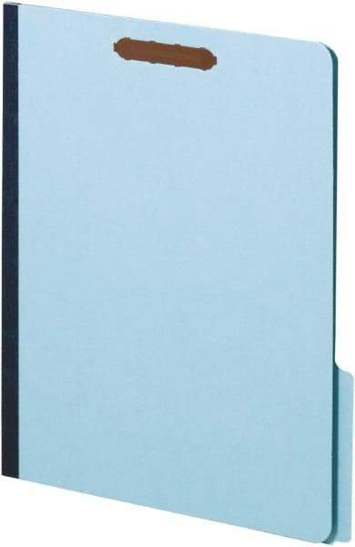 Pendaflex - 8-1/2 x 11", Letter Size, Light Blue, File Folders with Top Tab - 25 Point Stock, 1/3 Tab Cut Location - Apex Tool & Supply