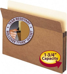 SMEAD - 8-1/2 x 11", Letter Size, Redrope, Expansion Folders - 11 Point Stock, Straight Tab Cut Location - Apex Tool & Supply