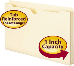 SMEAD - 8-1/2 x 14", Legal, Manila, File Jacket - 11 Point Stock, Straight Tab Cut Location - Apex Tool & Supply