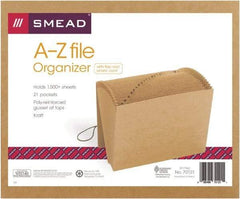 SMEAD - 8-1/2 x 11", Letter Size, Kraft, A-Z Indexed Expanding Files - Apex Tool & Supply
