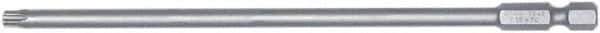 Wiha - T9 Torx Bit - 1/4" Hex Drive, 6" OAL - Apex Tool & Supply