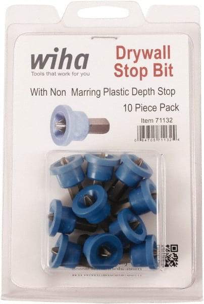 Wiha - #2 Phillips Screwdriver Bit - 1/4" Hex Drive, 1" OAL - Apex Tool & Supply