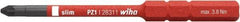 Wiha - 4mm Drive, #1 Pozidriv Screwdriver Bit - 75mm OAL - Apex Tool & Supply