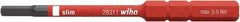 Wiha - 4mm Drive, Inch or Metric Screwdriver Bit - 75mm OAL - Apex Tool & Supply