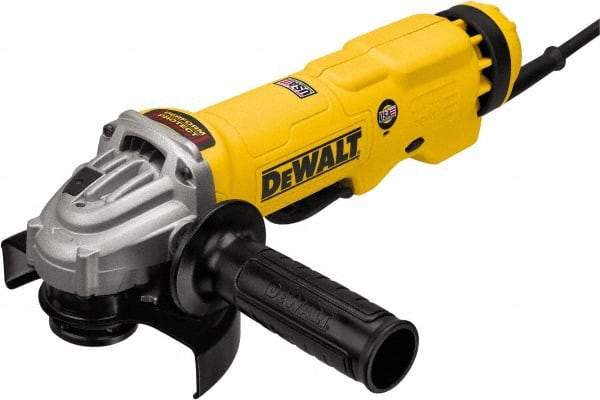 DeWALT - 4-1/2 & 5" Wheel Diam, 11,000 RPM, Corded Angle & Disc Grinder - 5/8-11 Spindle - Apex Tool & Supply