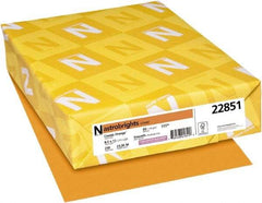 Neenah Paper - 8-1/2" x 11" Cosmic Orange Colored Copy Paper - Use with Laser Printers, Copiers, Inkjet Printers - Apex Tool & Supply