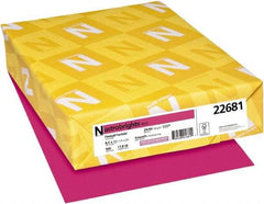 Neenah Paper - 8-1/2" x 11" Fireball Fuchsia Colored Copy Paper - Use with Laser Printers, Copiers, Inkjet Printers - Apex Tool & Supply