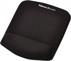 FELLOWES - Black Mouse Pad/Wrist Rest - Use with Mouse - Apex Tool & Supply