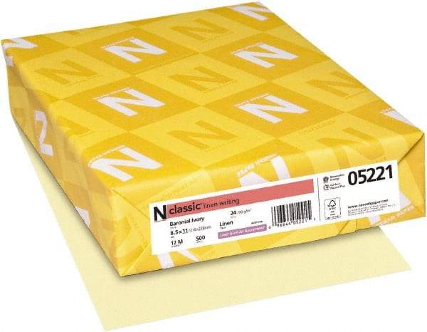 Neenah Paper - 8-1/2" x 11" Baronial Ivory Copy Paper - Use with Laser Printers, Copiers, Inkjet Printers - Apex Tool & Supply