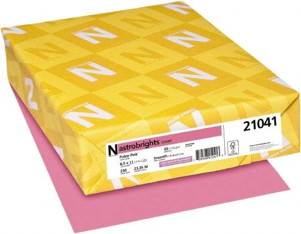Neenah Paper - 8-1/2" x 11" Pulsar Pink Colored Copy Paper - Use with Laser Printers, Copiers, Inkjet Printers - Apex Tool & Supply