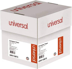 UNIVERSAL - 9-1/2" x 11" White, Canary & Pink Computer Paper - Use with Tractor-Feed Printers - Apex Tool & Supply
